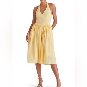 Steve Madden Ressi Eyelet Embroidered Cotton Halter Dress